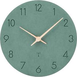 Warminn MDF Holz Wanduhr Funk Funkuhr Grün