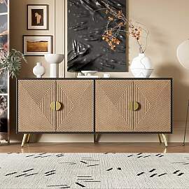 WASAGA Sideboard mit Erhabener Textur 160cm,