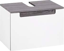 Waschbeckenunterschrank in Weiss/Eichefarbe