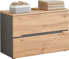 Waschbeckenunterschrank Memphis Artisan Eiche/Grau