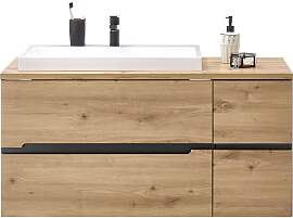 Waschbeckenunterschrank Memphis Grau/Eiche Artisan