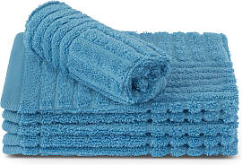 Waschhandschuh ROSS "CARRE", blau