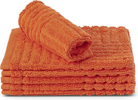 Waschhandschuh ROSS "CARRE", orange,