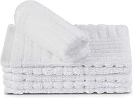 Waschhandschuh ROSS "CARRE", weiß,