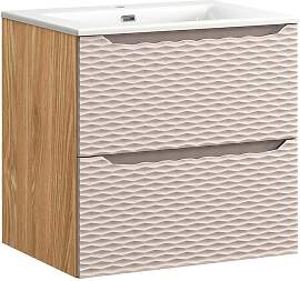 WASCHTISCH 60cm Elora Beige und Holz