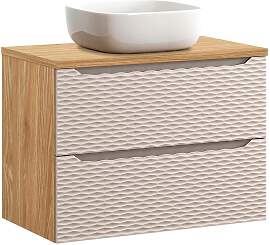 WASCHTISCH 80cm Elora Beige und Holz