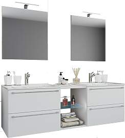 Waschtisch VCM "3-tlg. Doppel Waschplatz