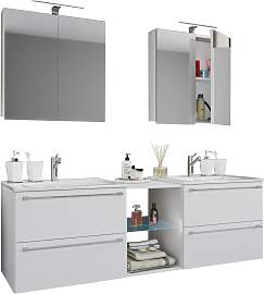 Waschtisch VCM "3-tlg. Doppel Waschplatz