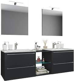 Waschtisch VCM "3-tlg. Doppel Waschplatz