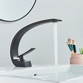 Waschtischarmatur Schwarz, Wasserhahn Bad Schwarz, 