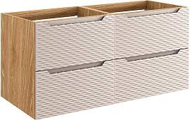 WASCHTISCHUNTERSCHRANK 120cm Elora Beige und Holz