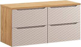 WASCHTISCHUNTERSCHRANK 120cm Elora Beige und Holz