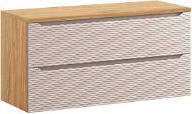WASCHTISCHUNTERSCHRANK 120cm Elora Beige und Holz