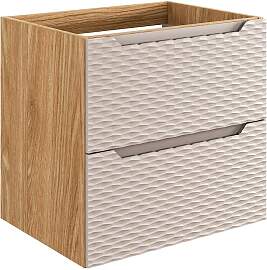 WASCHTISCHUNTERSCHRANK 60cm Elora Beige und Holz