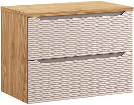 WASCHTISCHUNTERSCHRANK 80cm Elora Beige und Holz