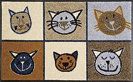 wash+dry Fußmatte, Miau Miau 50x75 cm, innen und