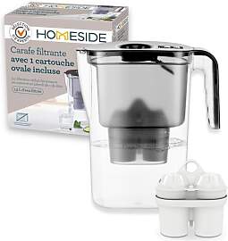 Wasserfilter Kanne Homeside Schwarz inkl. 1x