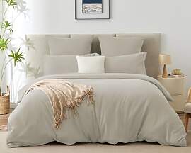 WAVVE Bettwäsche 220x240 3 teilig Beige -