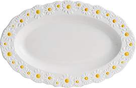 WAYUTO Keramik Gänseblümchen flach geprägte