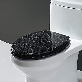 WC-Sitz, Absenkautomatik, Kunstharz, Glitzer,