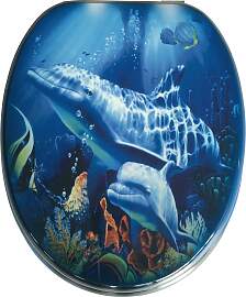 WC-Sitz ADOB "Delfin", blau, B:37cm
