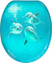 WC-Sitz ADOB "Delfin II", blau, MDF -