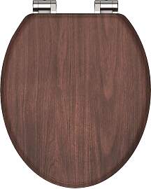 WC-Sitz Dark Wood mit Absenkautomatik