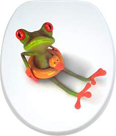 WC-Sitz SANILO "Froggy", grün, orange,