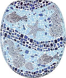 WC-Sitz SANILO "Mosaic World", blau,