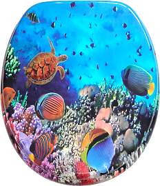 WC-Sitz SANILO "Ocean", blau, bunt,