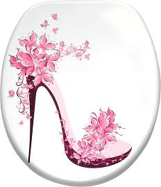 WC-Sitz SANILO "Schuh", rosa, weiß,