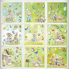 WD&CD Fenstersticker Ostern, 9 Blätter