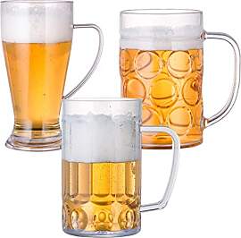 WDOPEN Unzerbrechlicher Bierkrug aus Acryl Classic 
