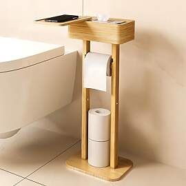Wealone 4-in-1 Freistehender Toilettenpapierhalter 