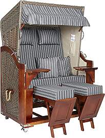 Webavita Strandkorb Mallorca Pinienholz | 2-Sitzer 