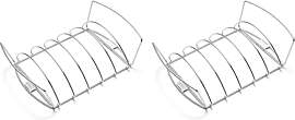 Weber Premium Spare-Rib-Halter & Bratenkorb,