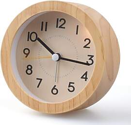 Wecker analoger ohne Ticken mit Nachtlicht,