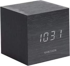 Wecker Holzfurnier Karlsson Mini Cube LED