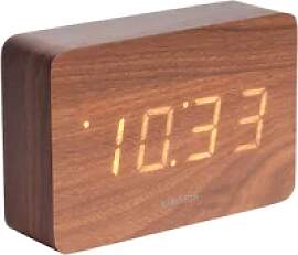 Wecker Holzfurnier Karlsson Square LED