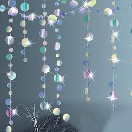 Weenwill Runde Papiergirlande,78 Ft Bunt Glitzer