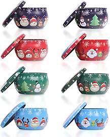 Weihnachten Kerze Dosen, 8Pcs Leere kerzendosen,