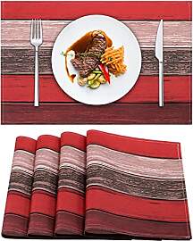Weihnachten Tischsets Set von 4 Rot Tischset
