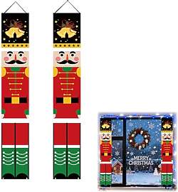 Weihnachtsbanner Türdeko Set 2 Stück 30x180 cm