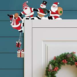 Weihnachtsdeko Türrahmen Weihnachtsmann und
