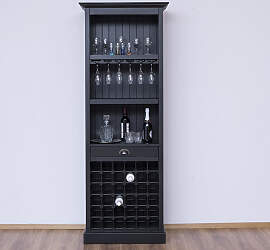 Weinregal im Landhausstil schwarz