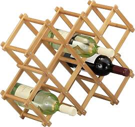 Weinregal ZELLER PRESENT "Bamboo", beige 
