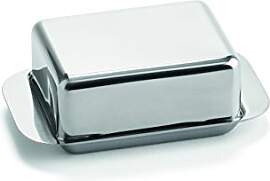 Weis 14256 Butterdose, Edelstahl, Silber, 12.5 x