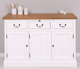 Weiße Esszimmer-Anrichte Landhausstil