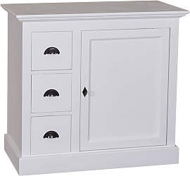 Weiße Landhaus Kommode Massivholz