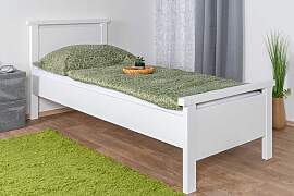 Weißes Einzelbett, bequemes Gästebett Kiefer